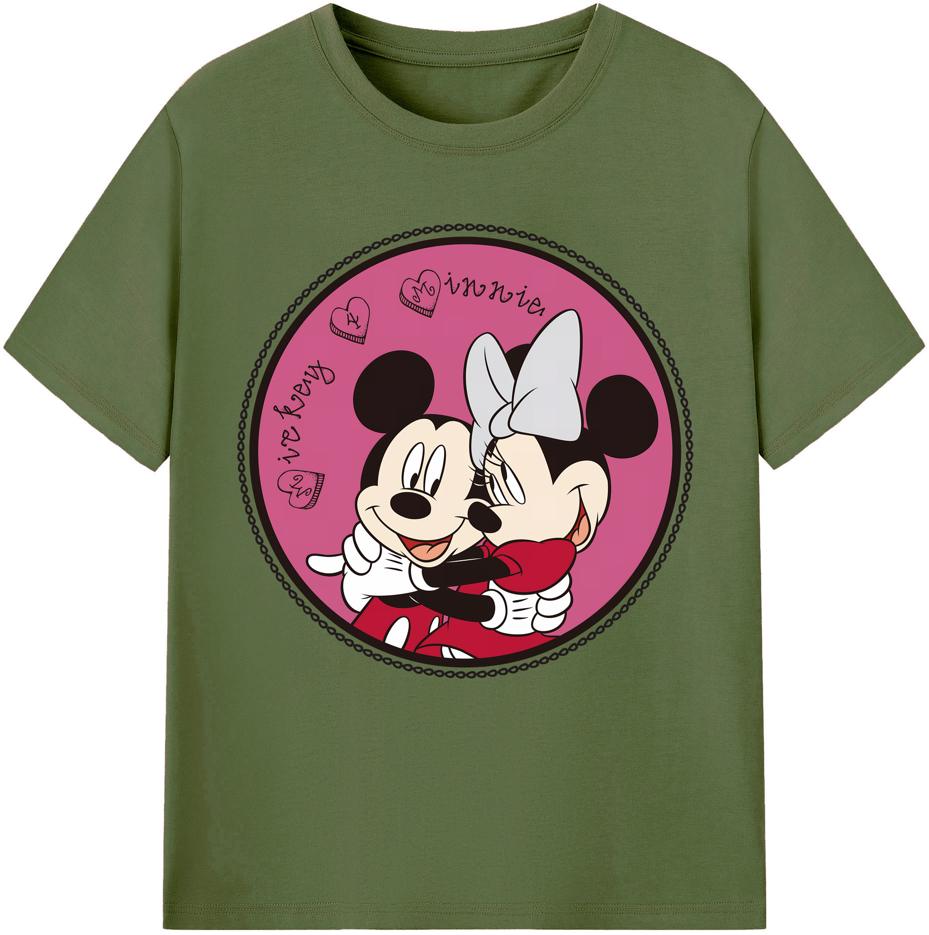 （画像用） ミッキーマウス Mickey Mouse 綿100％半袖Tシャツ（フロントプリント）